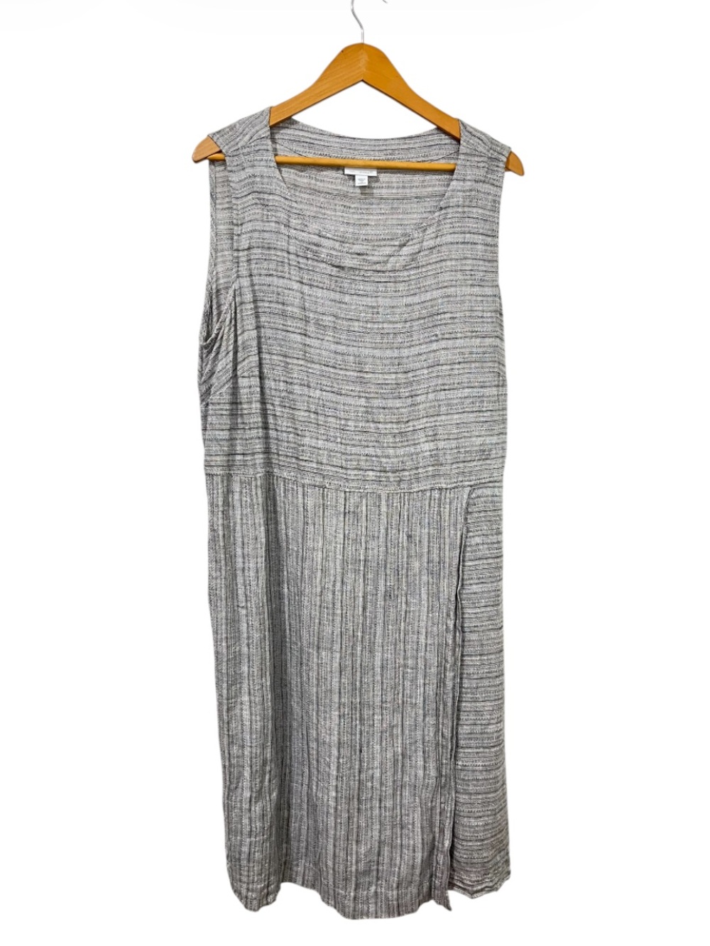 J. Jill Pure Jill 100% Linen Sleeveless Dress - Faux Wrap Skirt